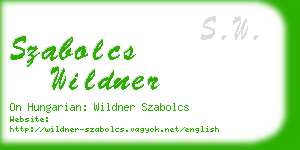 szabolcs wildner business card